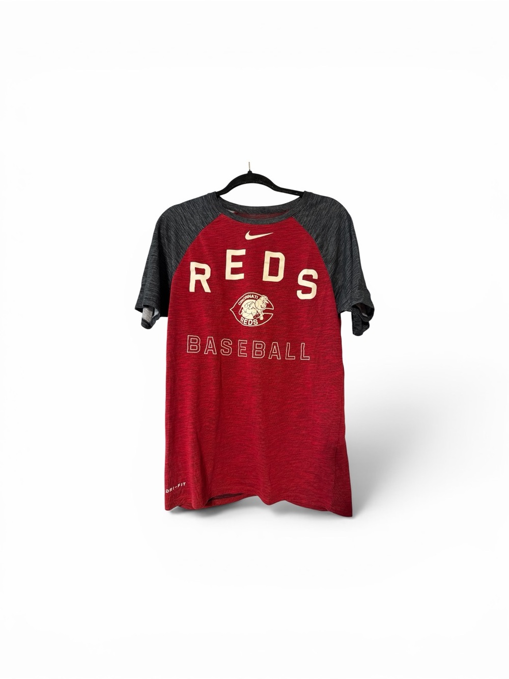 Nike Red & Charcoal Raglan Dri-Fit Tee